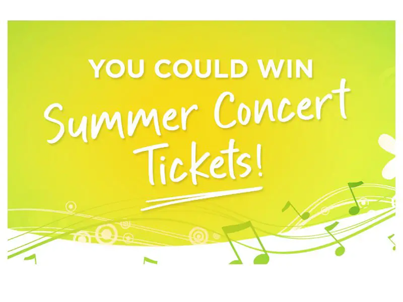 Purely Inspired Summer Concert Tickets On Us Sweepstakes - Win A $500 Gift Card For Summer Concert Tickets & Purely Inspired Products