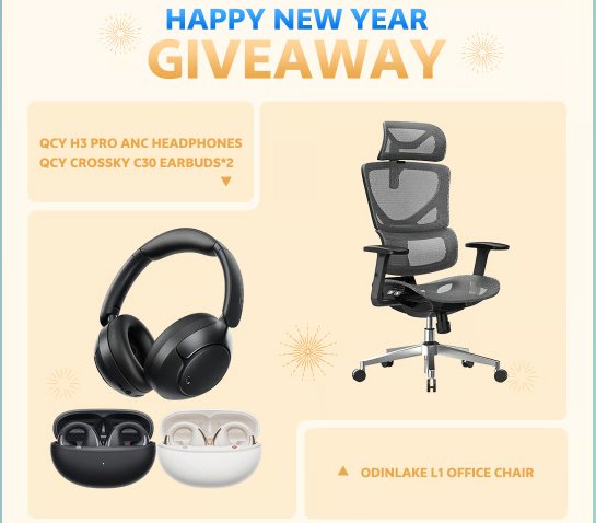 QCY USA x Odinlake Happy New Year Giveaway – Win A $350 OdinLake L1 Office Chair