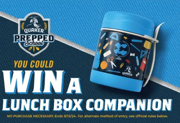 Quaker Back To School Sweepstakes – Win A Quaker-Branded Thermal Jar (7,500 Winners)
