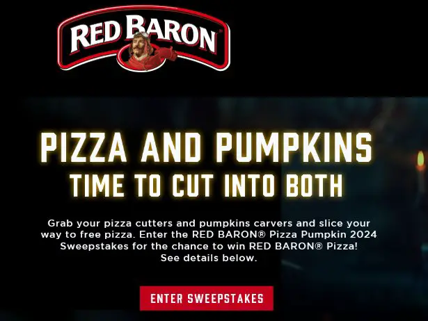 Red Baron Pizza Pumpkin 2024 Sweepstakes - Win Free Pizza & More