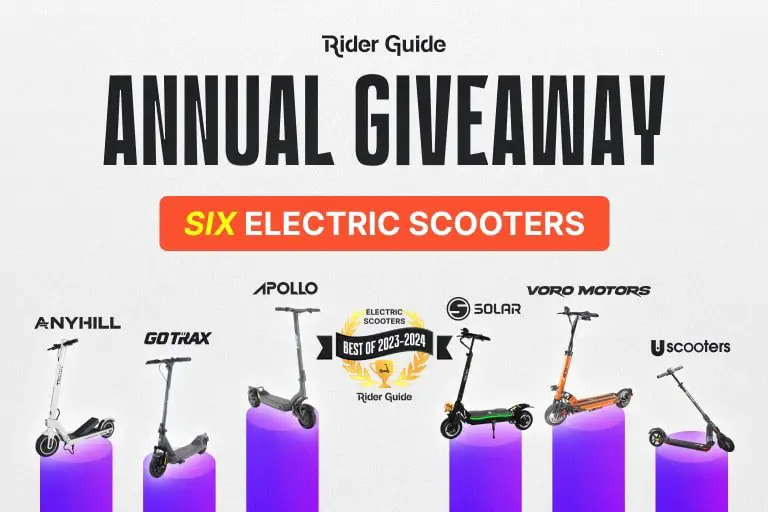 Rider Guide Annual Giveaway - Win 1 Of 6 Electric Scooters