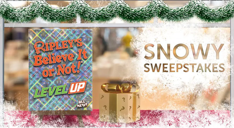 Ripley’s Believe It Or Not! Level Up Sweepstakes – Win A Ripley’s Level Up Book And Miscellaneous Ripley’s Merchandise  (3 Winners)