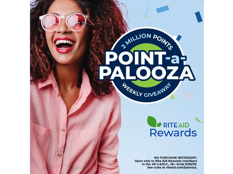 Rite Aid Point-A-Palooza Weekly Giveaway - Win Up To One Million Rewards Points