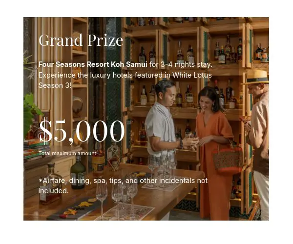 Roame White Lotus Season 3 Giveaway - Win A Getaway To Four Seasons Resort Koh Samui & More