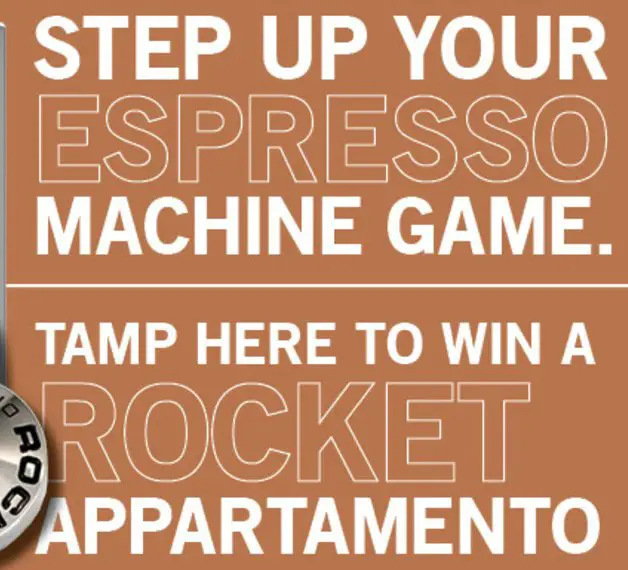 Rocket Espresso Appartamento Espresso Machine Sweepstakes