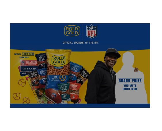 Rold Gold Back To Football Sweepstakes – Win $1,000 Grocery Shopping Spree With NFL Legend, Jerry Rice, Gift Card & More (241 Winners)