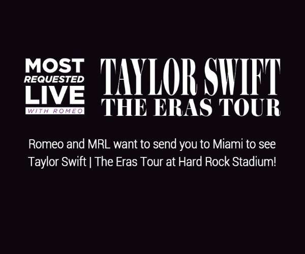 Romeo’s Flyaway Sweepstakes To See Taylor Swift - Win 2 Taylor Swift | The Eras Tour Concert Tickets