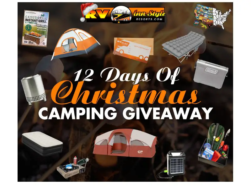 RV Inn Style Resorts 12 Days Of Christmas Camping Giveaway - Win An Outdoor Gear