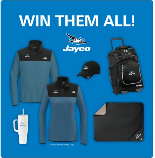 RV Unplugged Jayco Prize Pack Sweepstakes – Up For Grabs: Jacket, Cap, Blanket & More