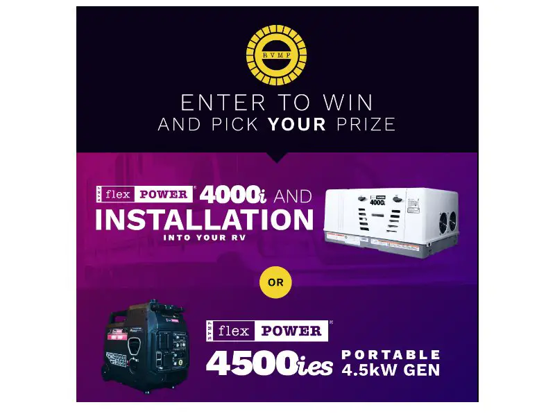 RV Unplugged RVMP Generator Giveaway - Win A Portable Or On-Board Generator