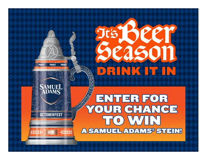 Samuel Adams Octoberfest Sweepstakes - Win A Beer Stein (1,300 Winners)