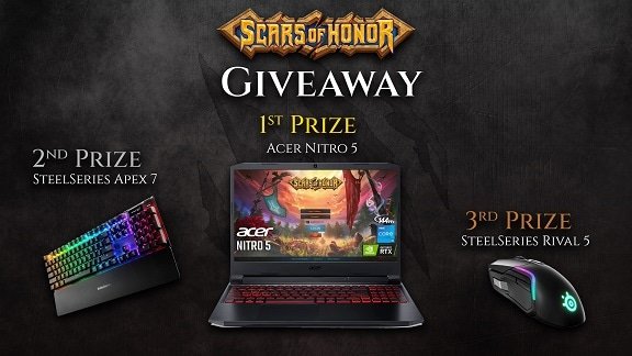 Scars Of Honor Biggest Giveaway Yet Sweepstakes - Win An Acer Nitro 5 Gaming Laptop