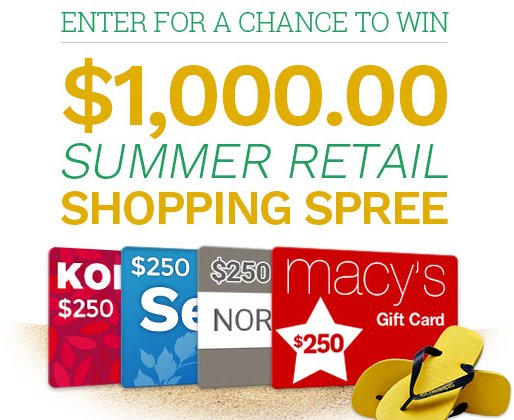 Sweepstakes winner scores shopping spree 