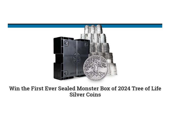 SD Bullion Monster Box Sweepstakes - Win The 2024 Tree Of Life Silver Coins In A Monster Box