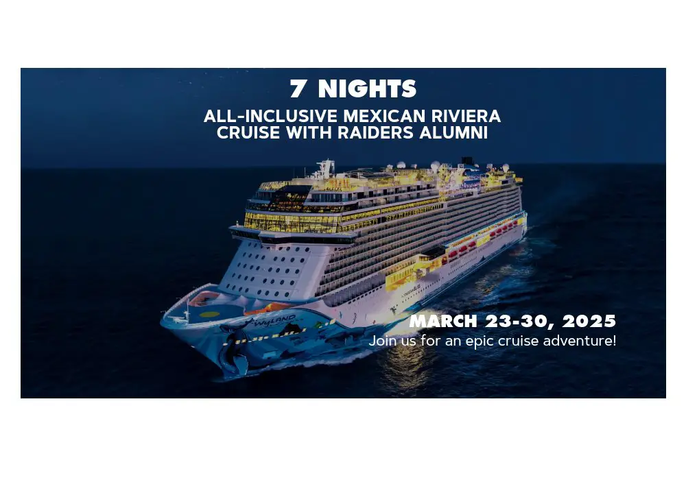 Seaside Events 2024-2025 Raiders Fan Cruise Sweepstakes - Win A 7-Night Cruise For 2