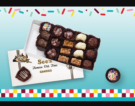 See's Candies Sweepstakes - Win Free Chocolates for a Year In The Mary See’s Birthday Sweet-stakes