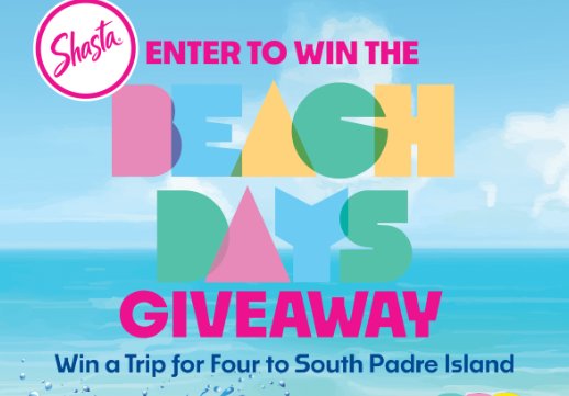 Shasta Beach Days Giveaway 2023 Sweepstakes - Win A Trip For 4 To The South Padre Island