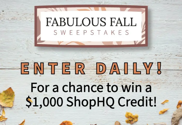 ShopHQ’s Fabulous Fall Sweepstakes - Win A $1,000 ShopHQ Shopping Spree