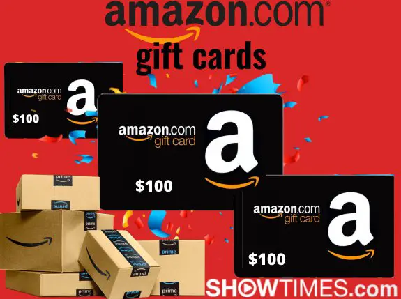 Showtimes.com Amazon $100 Gift Card Sweepstakes - $100 Amazon Gift Cards; 3 Winners