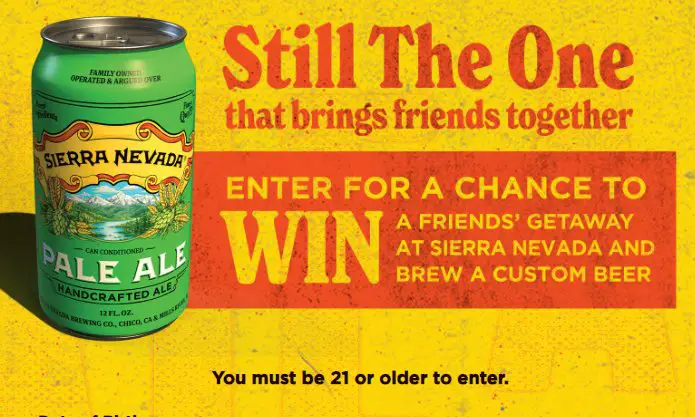 Sierra Nevada Friend’s Reunion Contest - Win A Trip For 6 To Asheville, North Carolina