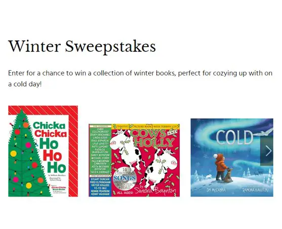 Simon & Schuster Winter 2024 Sweepstakes - Win 8 Children's Books Perfect For The Holidays