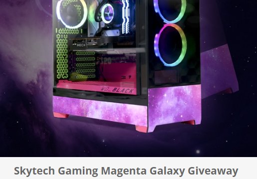 Skytech Gaming Magenta Galaxy Giveaway - Win A $1,500 Gaming Computer