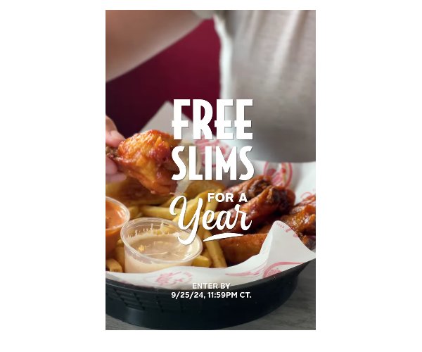 Slim Chickens 21 Years Of Slim Giveaway - Win Free Slims For 1 Year