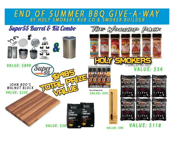 SmokerBuilder End Of Summer BBQ Giveaway - Win A Drum Smoker Combo Kit And More