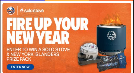 Solo Stove X New York Islanders Giveaway – Win 1 Etched New York Islanders Solo Stove Bonfire Fire Pit & More (3 Winners)