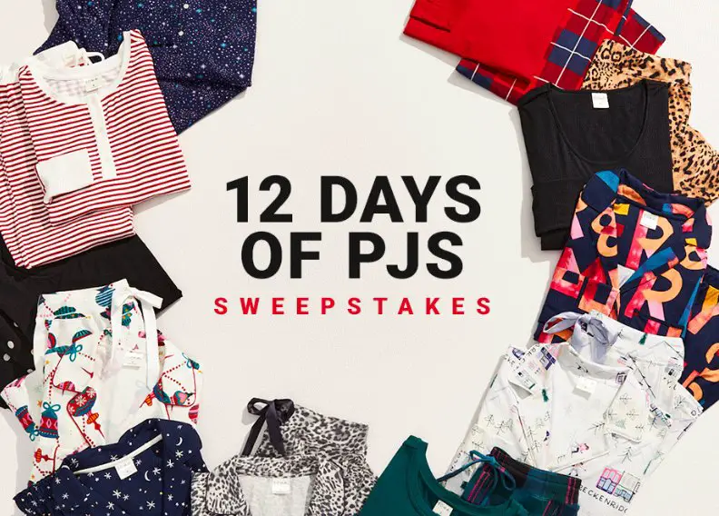 Soma 12 Days of PJs Sweepstakes - Be 1 Of 36 Winners Of Soma Pajama Sets