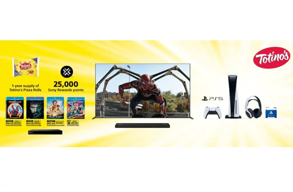 Sony Electronics Totino’s Superbly Stuffed Sweepstakes - Win A PS5 Console, 65" Sony TV, Soundbar & More