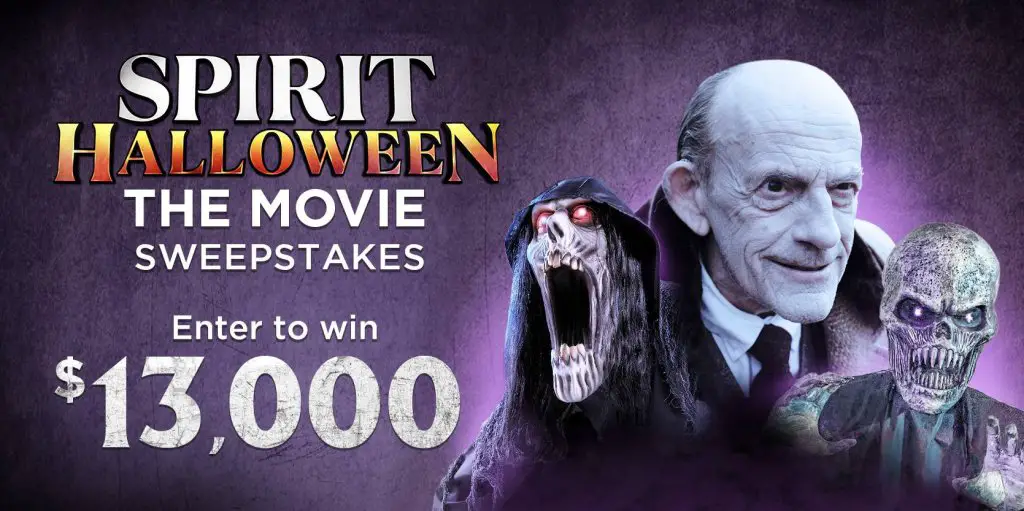 Spirit Halloween The Movie Sweepstakes - Win $13000 Cash