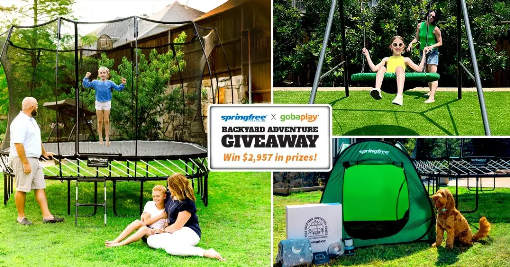 Springfree Trampoline Backyard Adventure Giveaway - Win A Trampoline, Swing & More