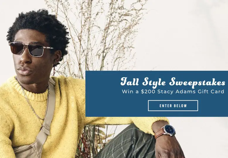 Stacy Adams Fall Sweepstakes - Win A $200 Gift Card