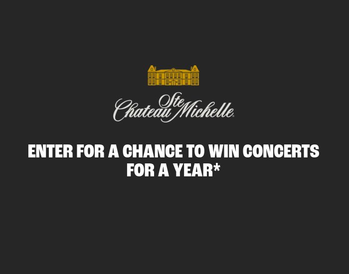 Ste. Michelle Wine Estates Concerts for a Year Sweepstakes - Win Two $1,500 Live Nation Gift Cards (40 Winners)