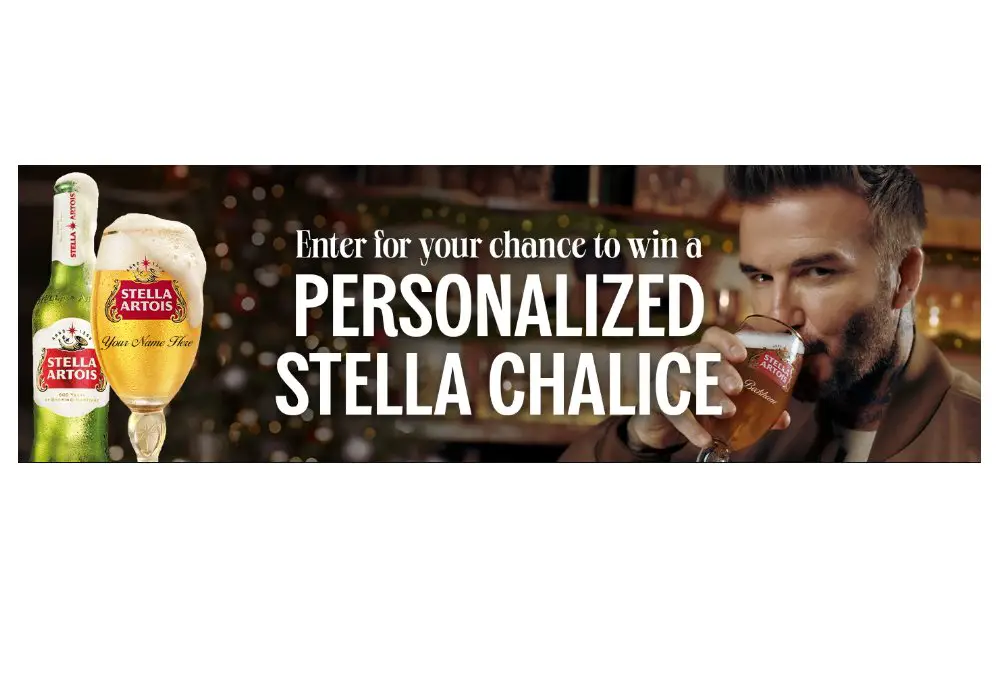 Stella Artois Holiday Custom Chalice Sweepstakes - Win A Custom Chalice (3,000 Winners)