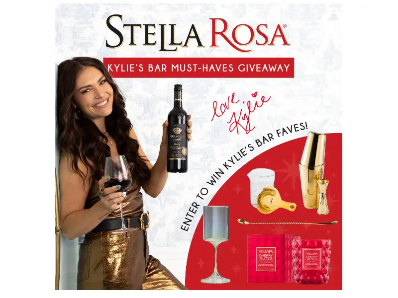 Stella Rosa Wines Kylie Morgan's Bar Must-Haves Sweepstakes - Win A Cocktail Kit, Glasses & More
