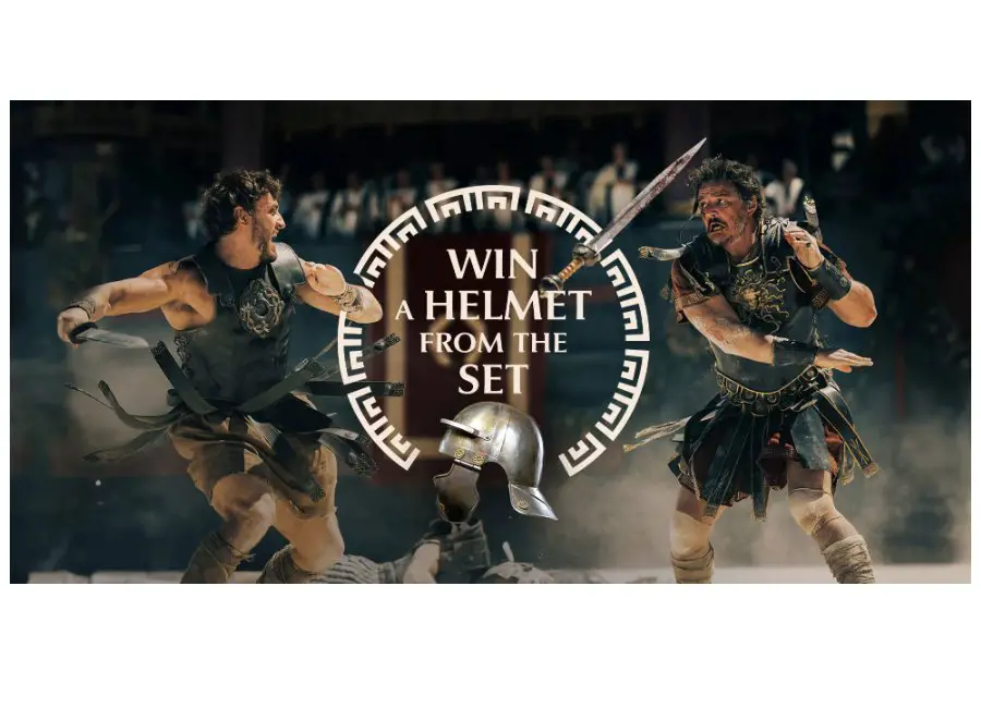 Studio Movie Grill X Gladiator II Sweepstakes - Win A Movie-Used Roman Prop Helmet