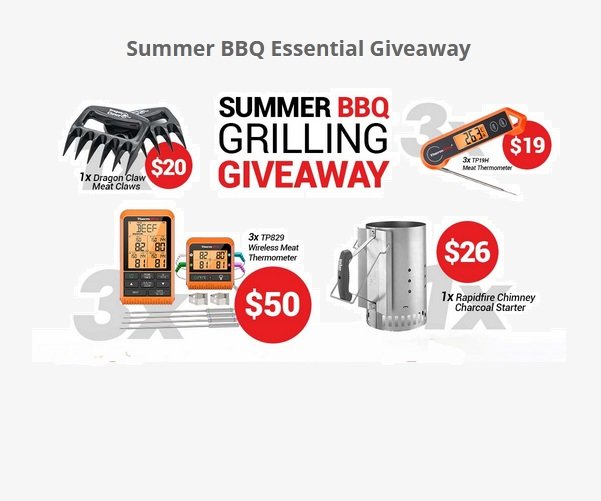 Summer BBQ Essential Giveaway - Win Meat Thermometers and More