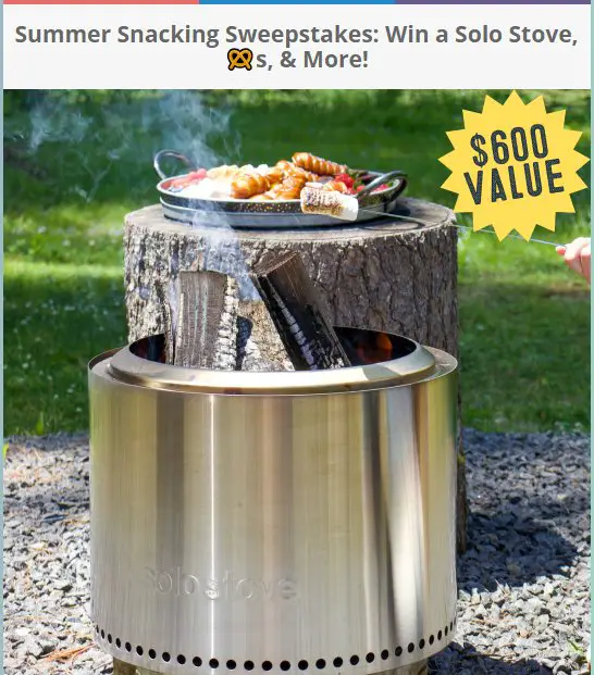 Summer Snacking Sweepstakes - Win A Solo Stove Bonfire & More