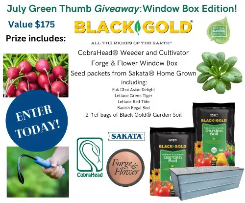 Sun Gro Horticulture July Green Thumb Giveaway - Win A Garden Tool, Soil And Seeds