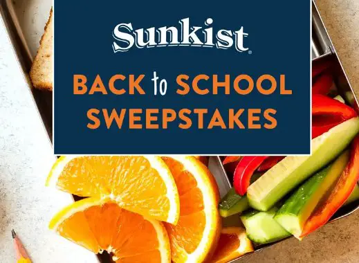 Sunkist Back to School Sweepstakes - Win A $300 VISA Gift Card & Sunkist-branded Items