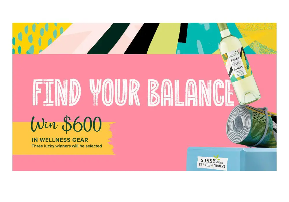 Sunny Wines Find Your Balance Sweepstakes - Win A $450 Gift Card & More