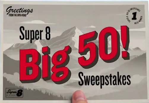 Super 8 Big 50! Sweepstakes – Win 15,000 Wyndham Rewards Points