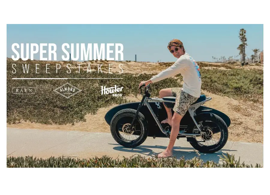 Super73 Super Summer Sweepstakes - Win An EBike, A Surfboard & More