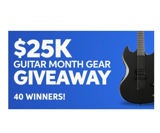 Sweetwater 25K Guitar Month Giveaway – Win Guitars, Amplifiers, Effects Pedals, Guitar Bags, And More (40 Winners)