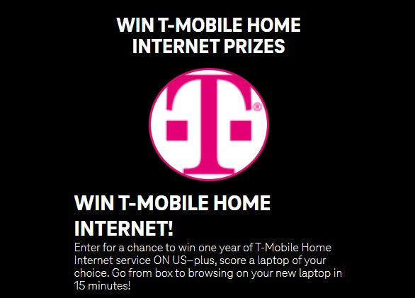 T-Mobile Tuesdays Sweepstakes - Win A $2,750 Laptop + Free Internet Service