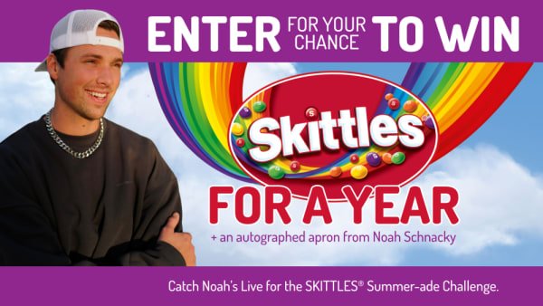 TalkShopLive Sweeten Your Summer Sweepstakes - Win Free Skittles For A Year (3 Winners)