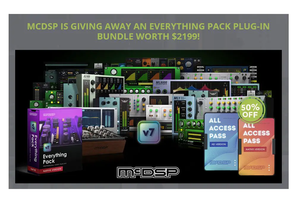 TapeOp McDSP Giveaway - Win An Everything Pack Plug-In Bundle Worth $2199!