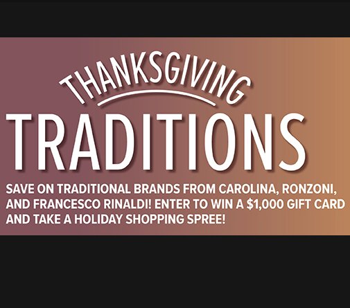 Thanksgiving Traditions Sweepstakes